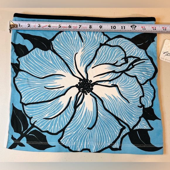 Free People X The Bureau Tube Top, Strapless, Blue Floral, Size Small - Picture 6 of 9